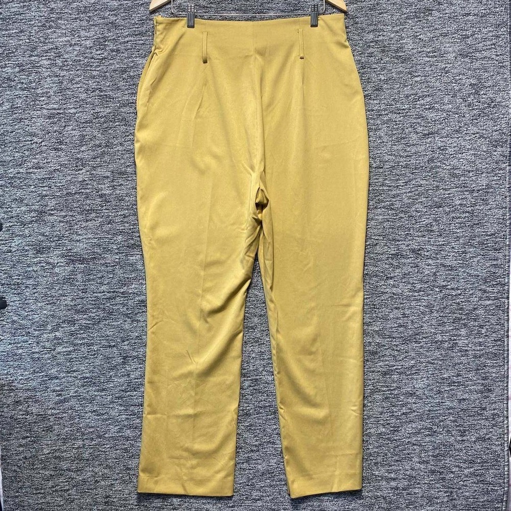 Antonio Melani Dress Pants Womens 14 Yellow Mustard Straight Leg Workwear